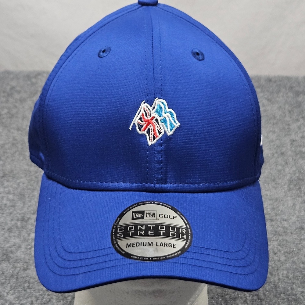 New Era Golf Hat Mens M L Blue England Scotland Flags Contour Stretch 39THIRTY